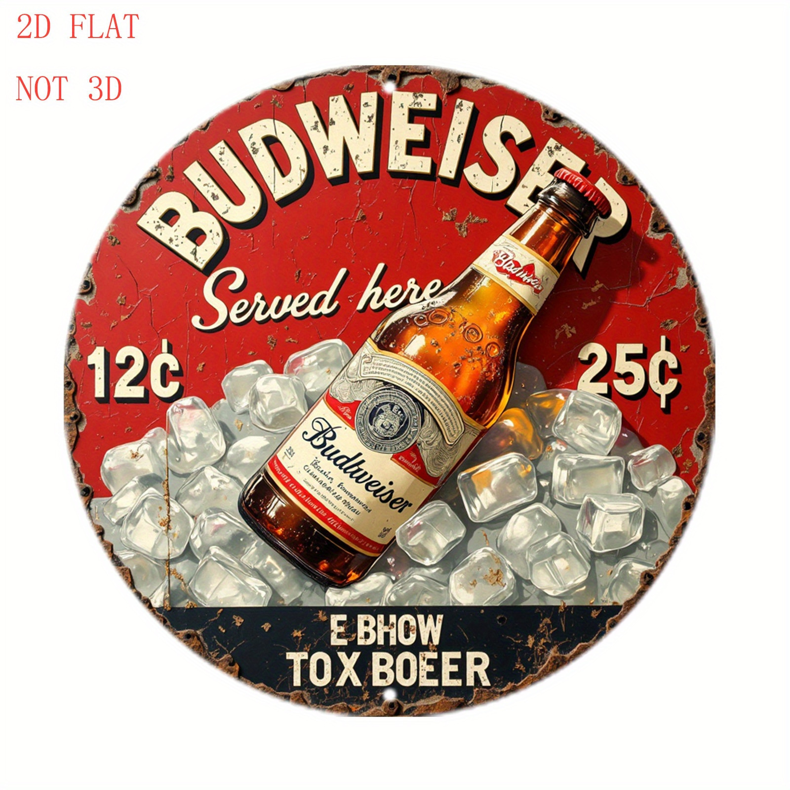 Outdoor Lighting Logo - 1pc Vintage Beer Logo Metal Wall