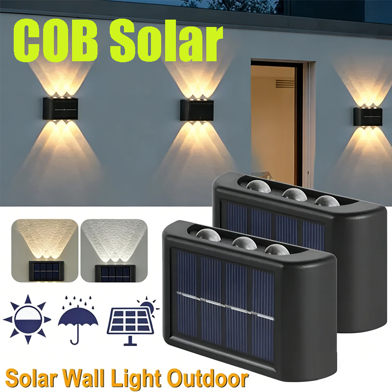 Outdoor Lighting Linear - COB Solar Wall Lamp Outdoor Waterproof