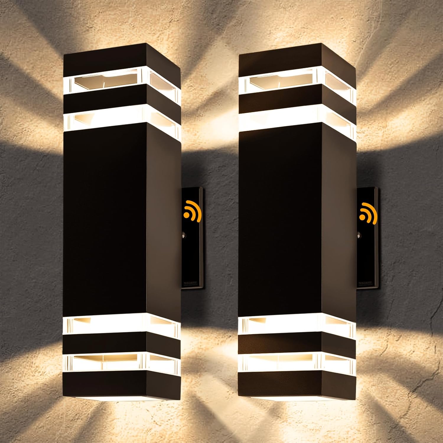 Outdoor Lighting Garage - Modern Outdoor Wall Sconce 2-Pack, Up