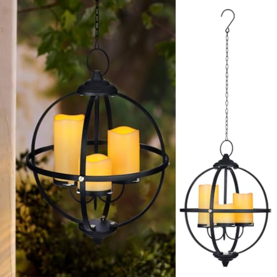Outdoor Lighting Pendant - Battery Operated Outdoor Cle Chelier -