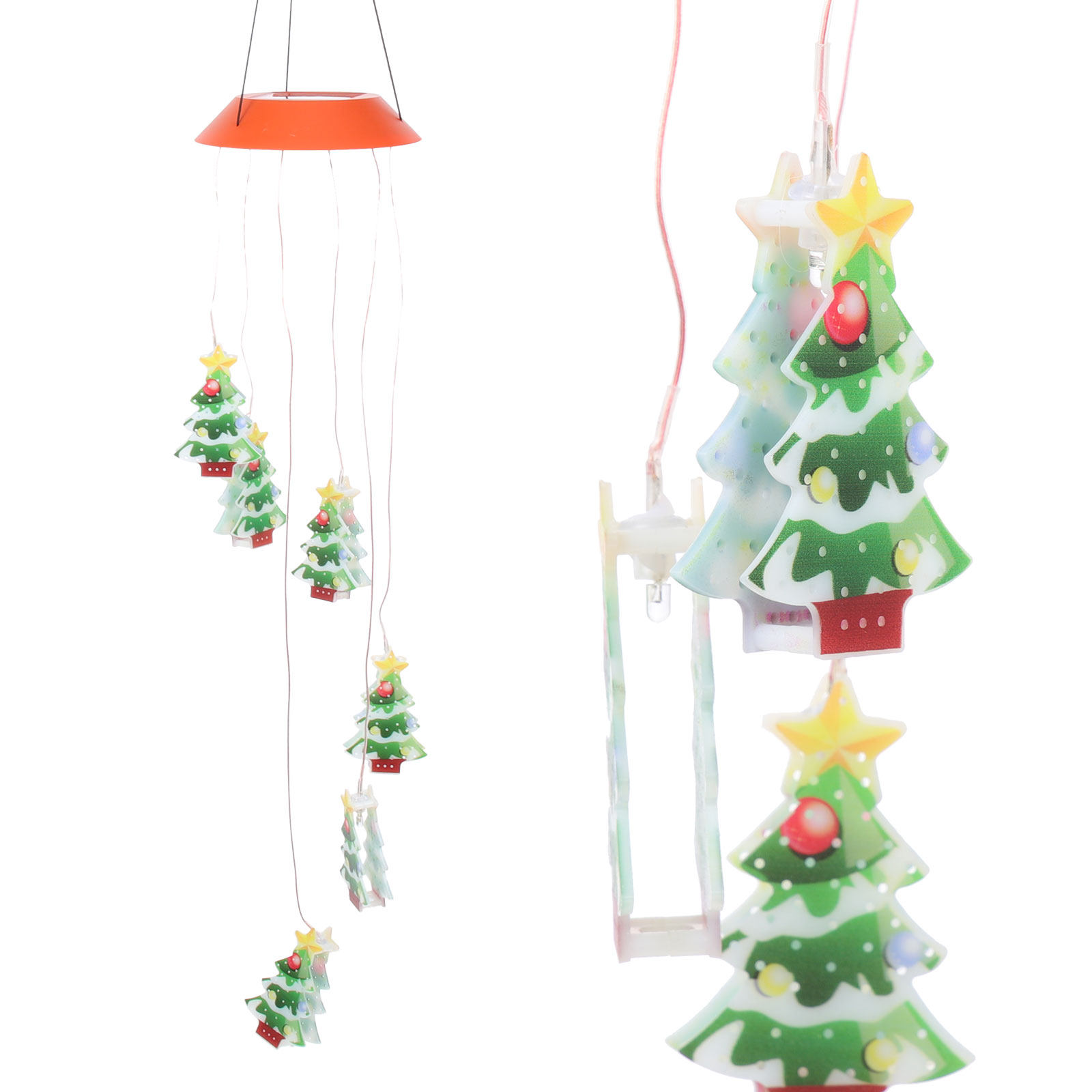 Outdoor Lighting Pendant - Christmas Tree Solar Lamp Chime Outdoor