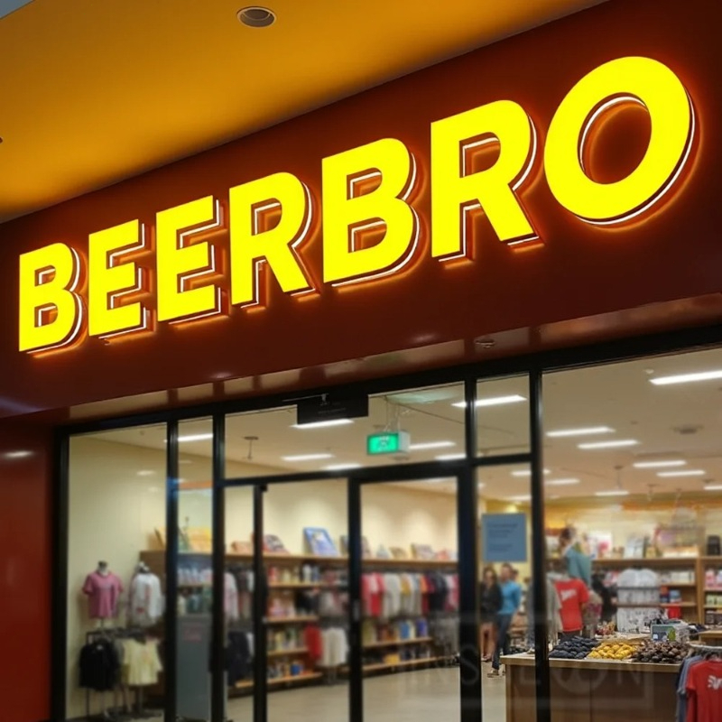 Outdoor Lighting Logo - Custom Metal LED Sign Wall Logo