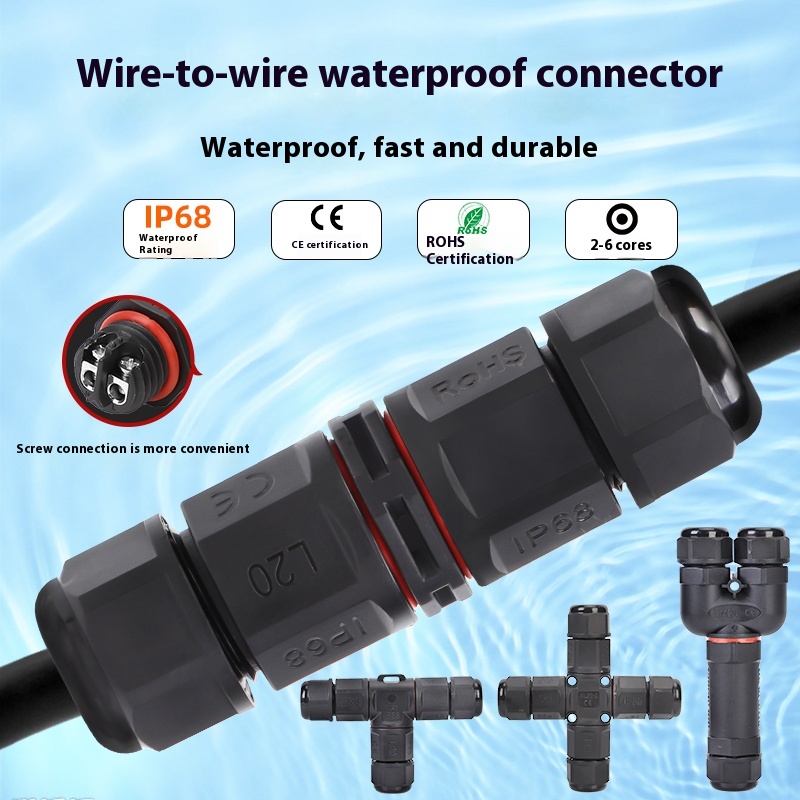Outdoor Lighting Joint Box - 16mm Outdoor Waterproof Cable Joint M12