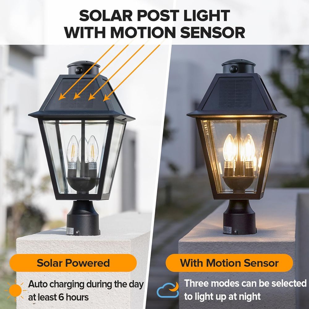 Outdoor Solar Lamp Post Light  - Motion Sensor Outdoor recension och pris
