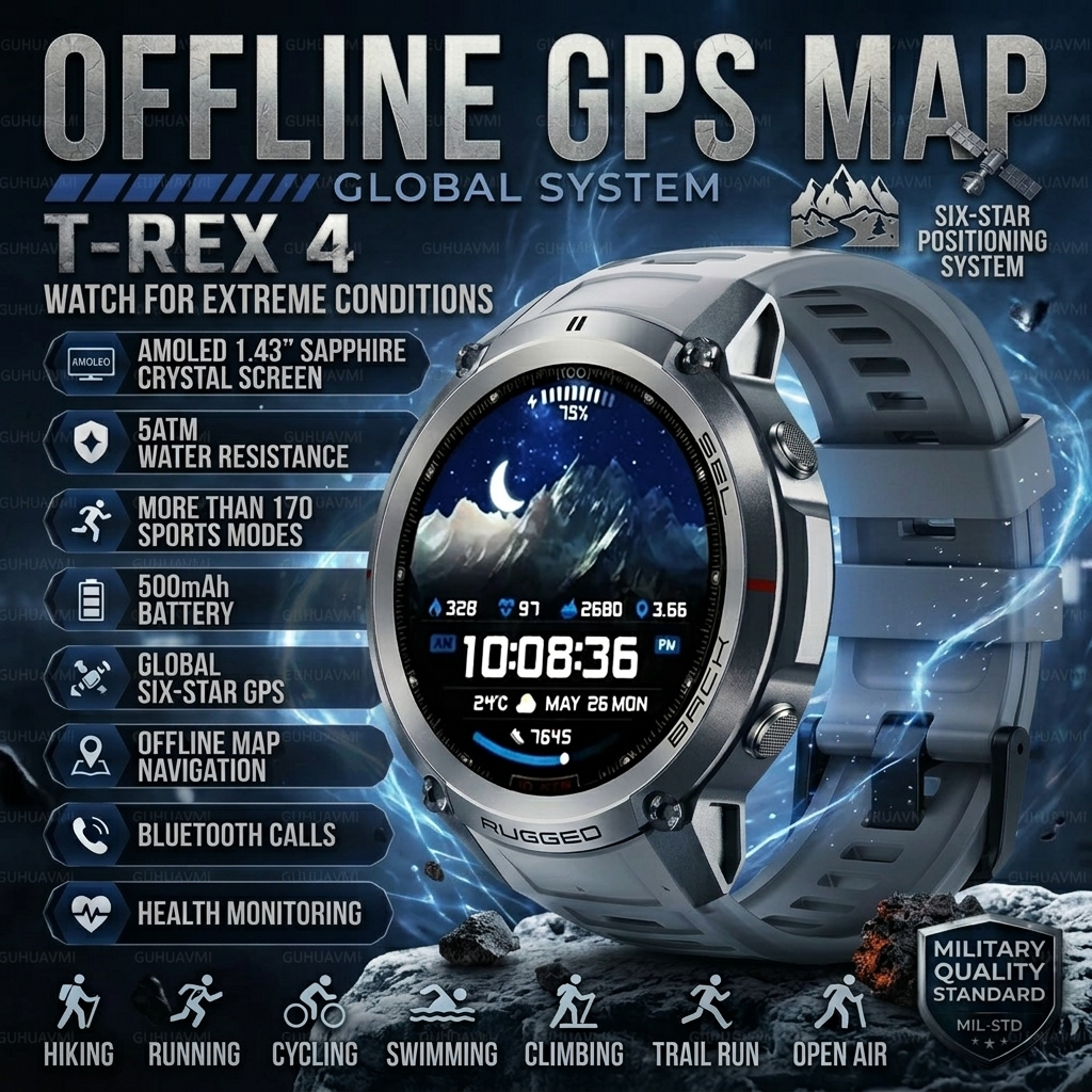 2026New Military GPS SmartWatc - Outdoor Lighting Track recension och pris
