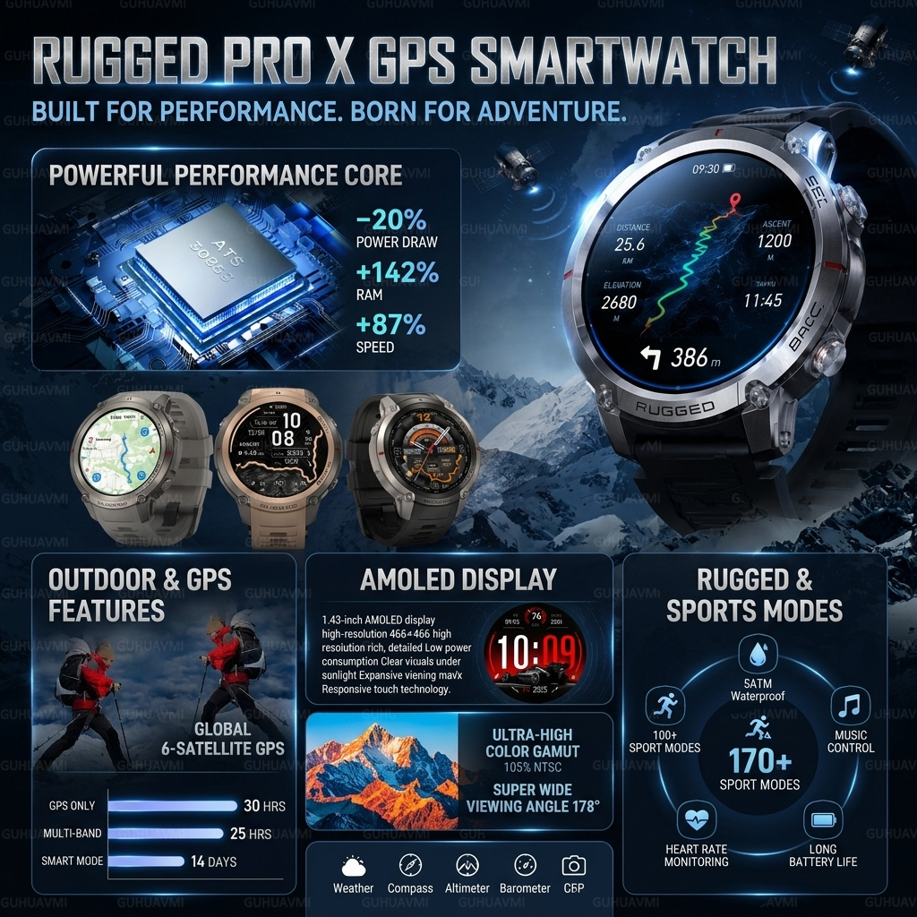 2026New Military GPS SmartWatc - Outdoor Lighting Track recension och pris