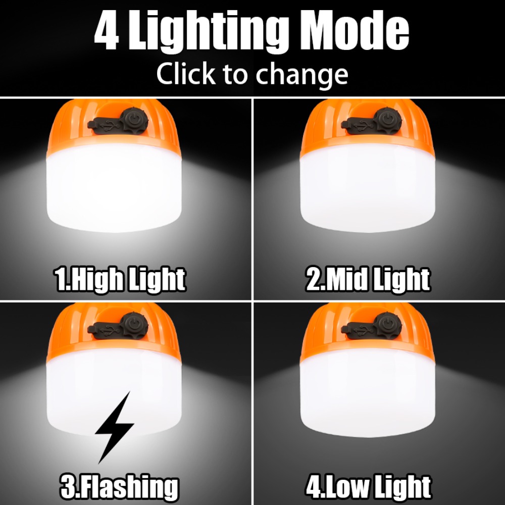 Portable Mini Camping Lamp 4 L - Outdoor Lighting Rechargeable recension och pris