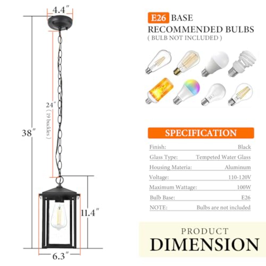 Outdoor Pendant Lights for Pat - Outdoor Lighting Pendant recension och pris