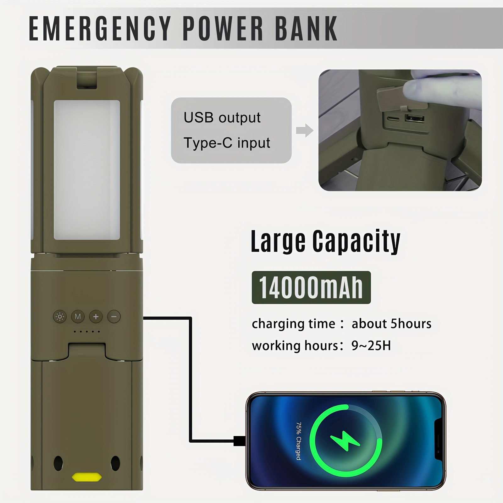 Camping Lantern, 14000mAh Rech - Outdoor Lighting Rechargeable recension och pris