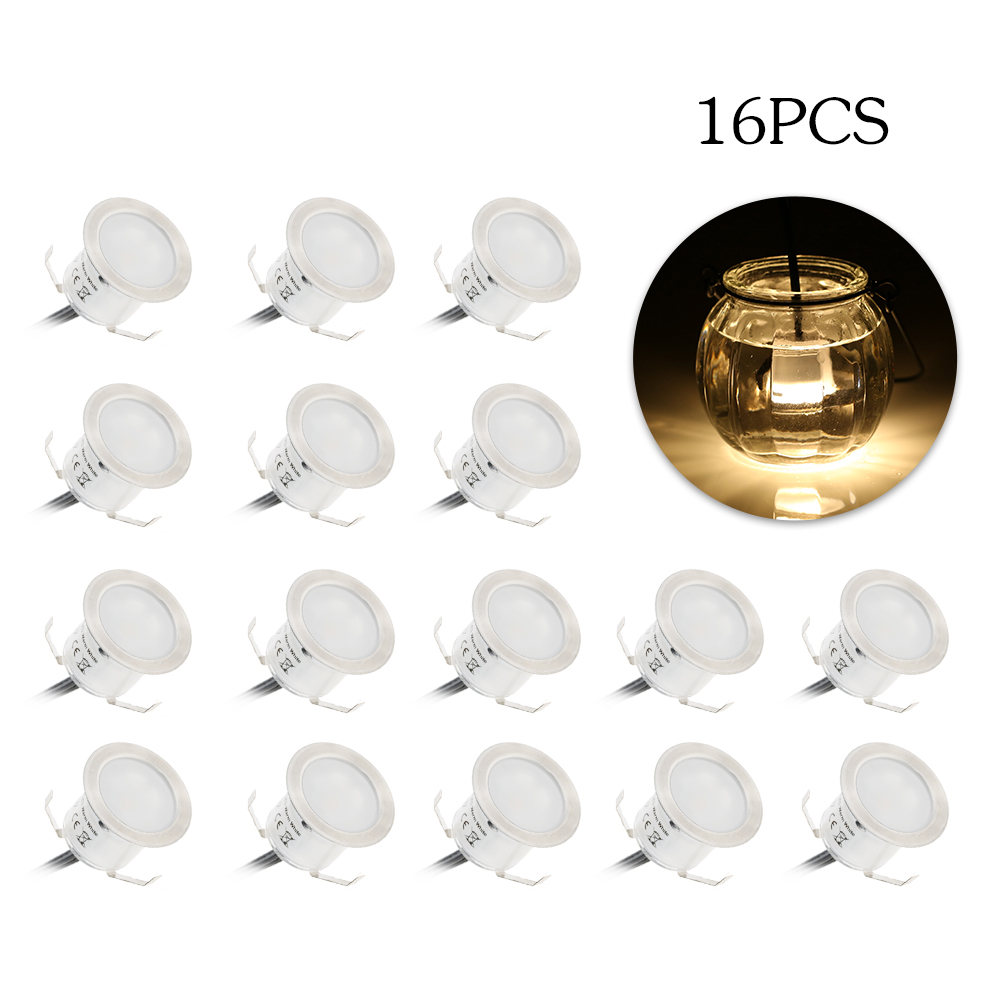 16PCS 0.6W High Bright Recesse - Ground Light Recessed recension och pris