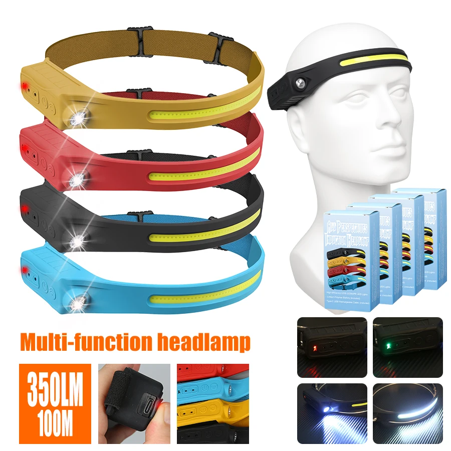 Rechargeable Headlamp 350 Lume - Motion Sensor Outdoor recension och pris