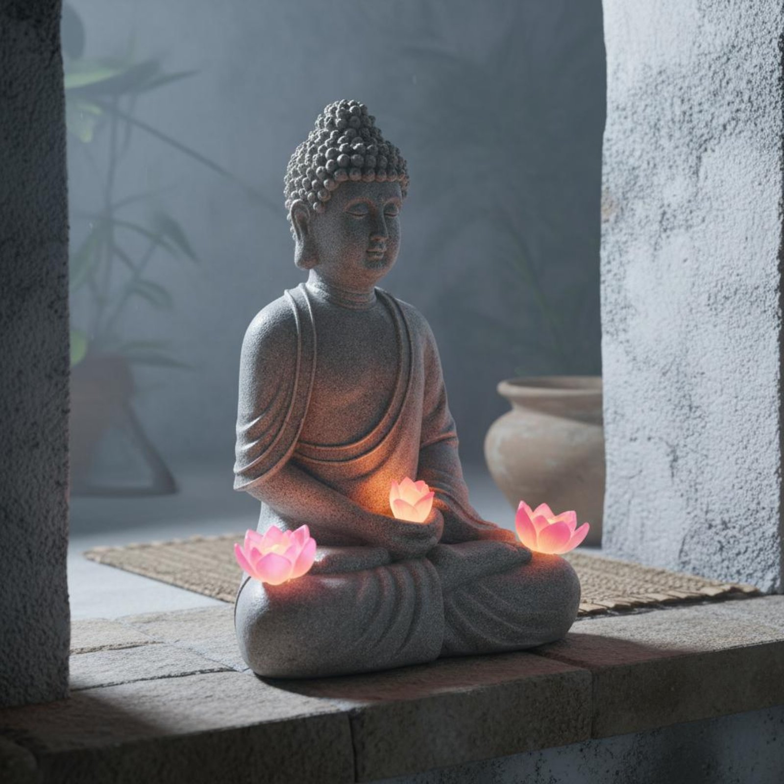 Solar Buddha Statue Outdoor Sa - Outdoor Lighting For Patio recension och pris