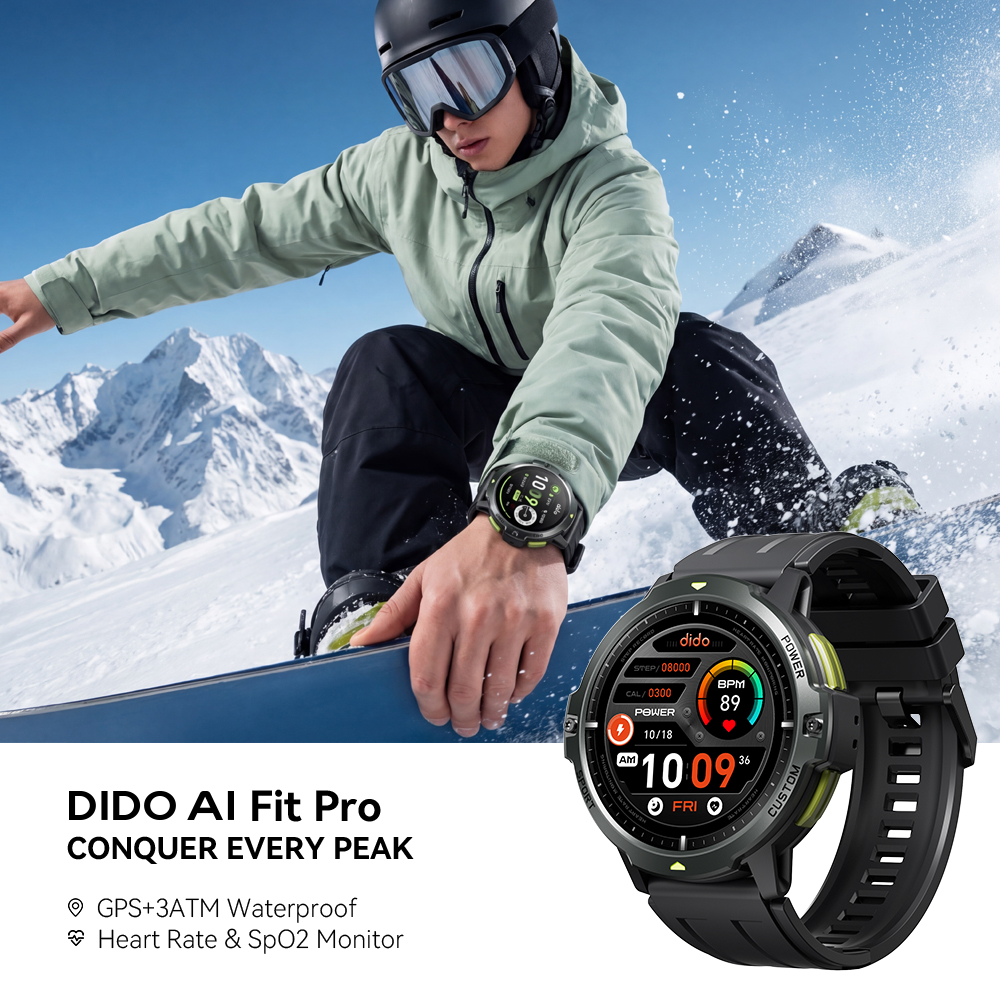 Dido AI Fit Pro GPS Smartwatch - Outdoor Lighting Track recension och pris