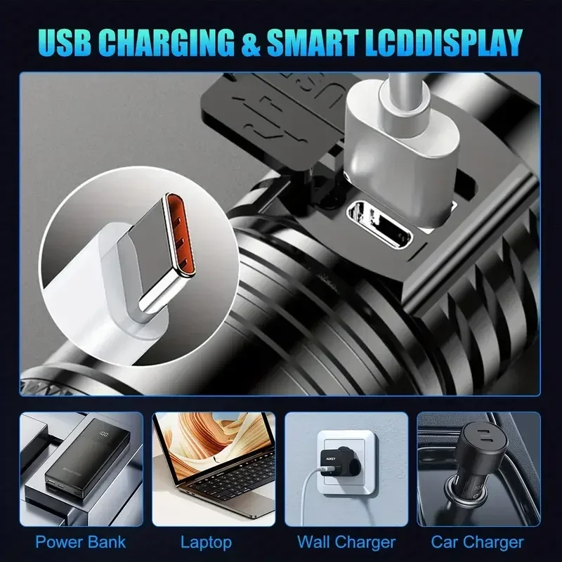 Super Bright LED Flashlight US - Outdoor Lighting Rechargeable recension och pris