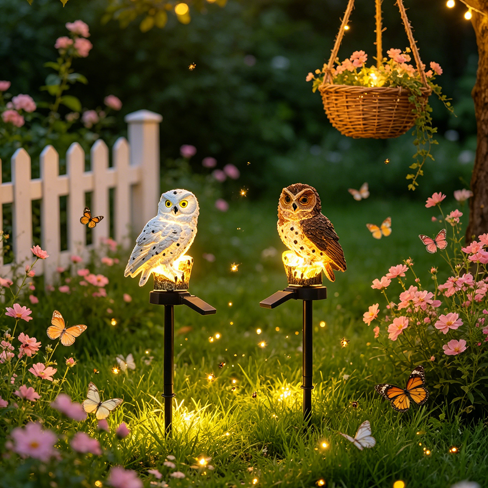 Owl Solar Light, Resin Owl Gro - Outdoor Lighting For Patio recension och pris