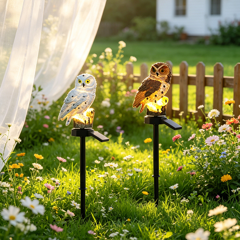Owl Solar Light, Resin Owl Gro - Outdoor Lighting For Patio recension och pris