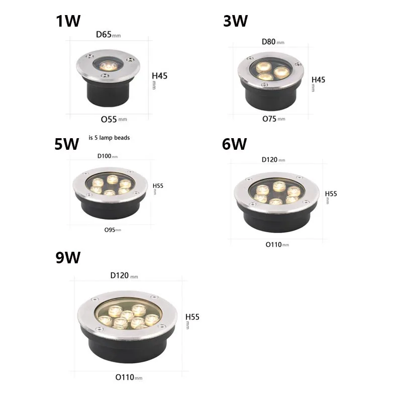 Outdoor LED Garden Light 3W 5W - Ground Light Recessed recension och pris