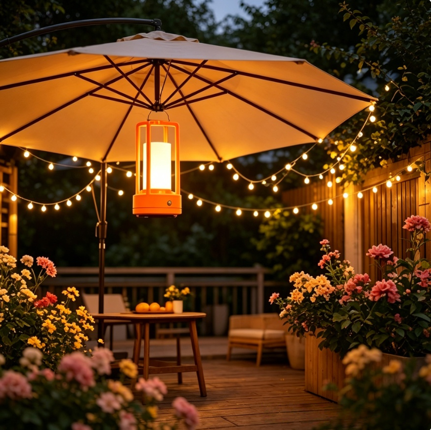 Modern Orange Cage Table Lamp  - Outdoor Lighting Rechargeable recension och pris