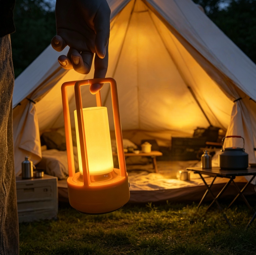 Modern Orange Cage Table Lamp  - Outdoor Lighting Rechargeable recension och pris