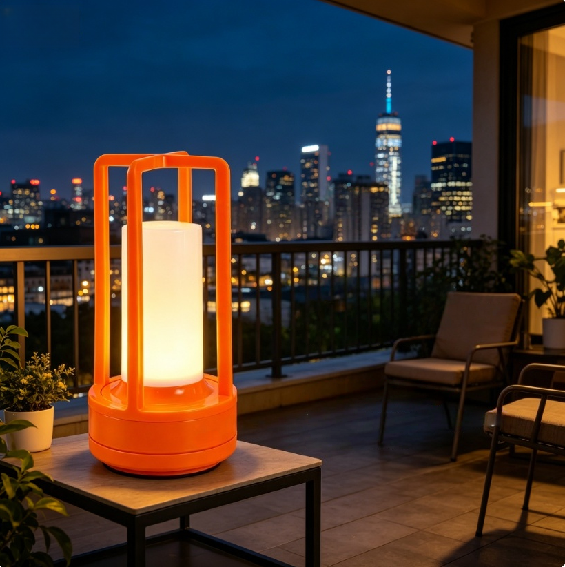 Modern Orange Cage Table Lamp  - Outdoor Lighting Rechargeable recension och pris