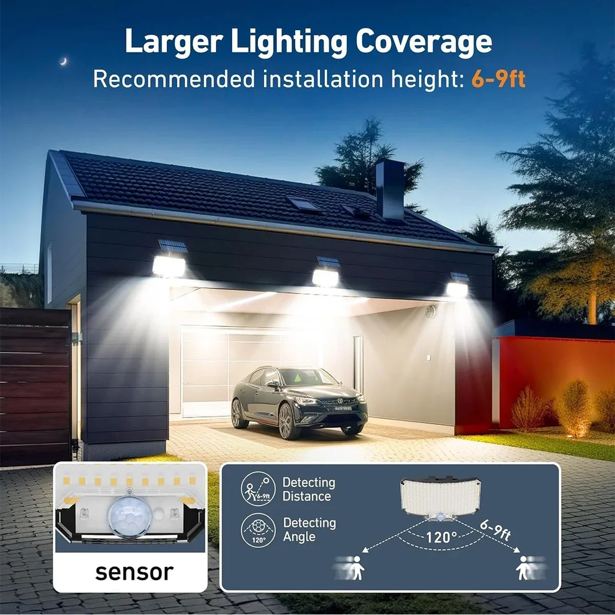 234LED Solar Outdoor Lights Mo - Outdoor Lighting Garage recension och pris
