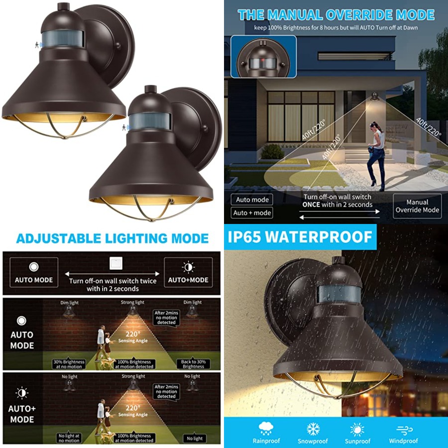 2 Pack Motion Sensor Outdoor L - Motion Sensor Outdoor recension och pris
