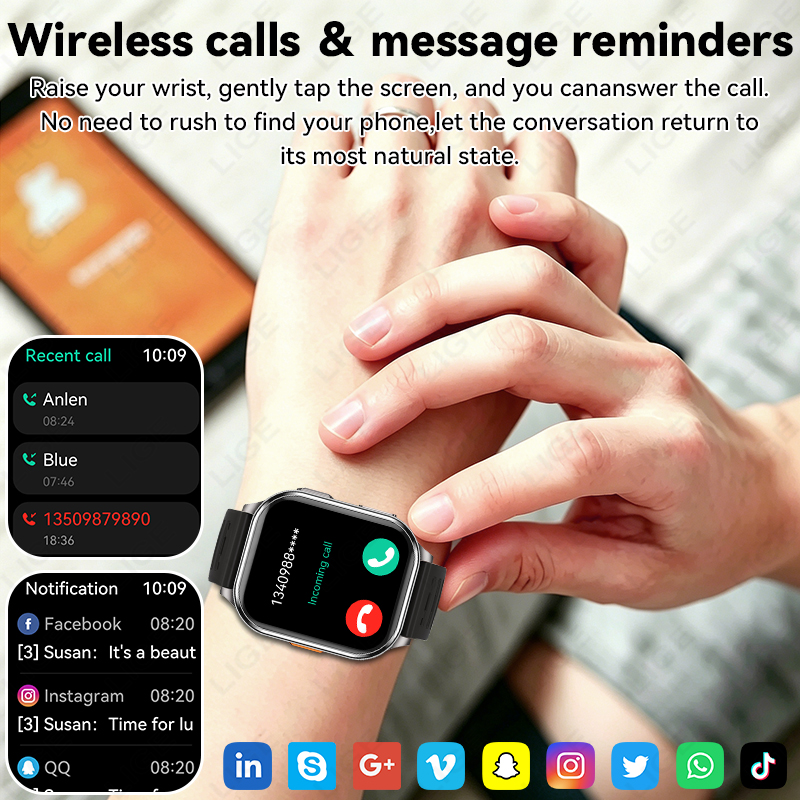 LIGE New Smart Watch 2.01