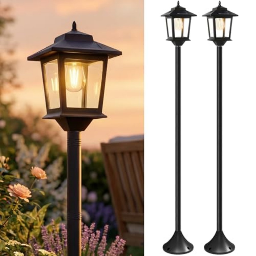 Outdoor Solar Post Lights, 2-P - Outdoor Lighting For Patio recension och pris