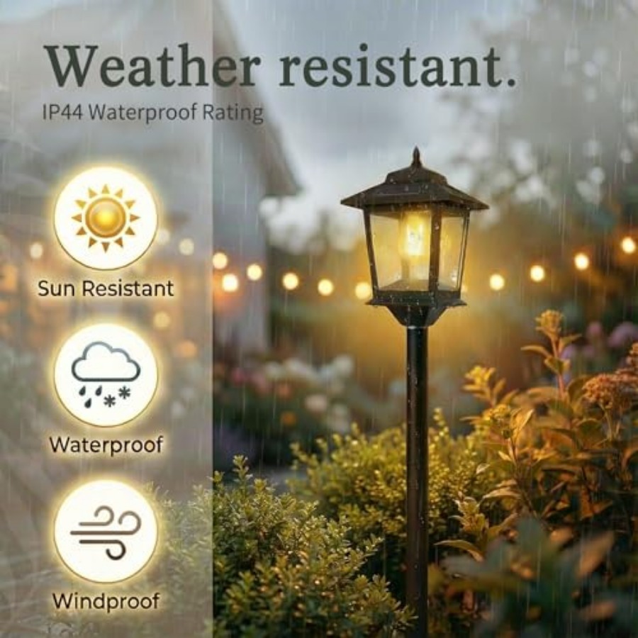 Outdoor Solar Post Lights, 2-P - Outdoor Lighting For Patio recension och pris