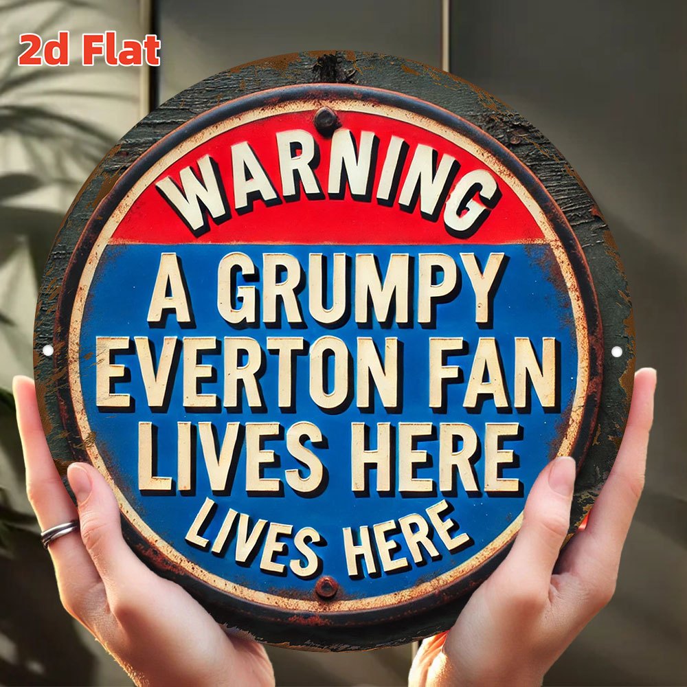 Everton FC Warning Sign - Offi - Outdoor Lighting Logo recension och pris