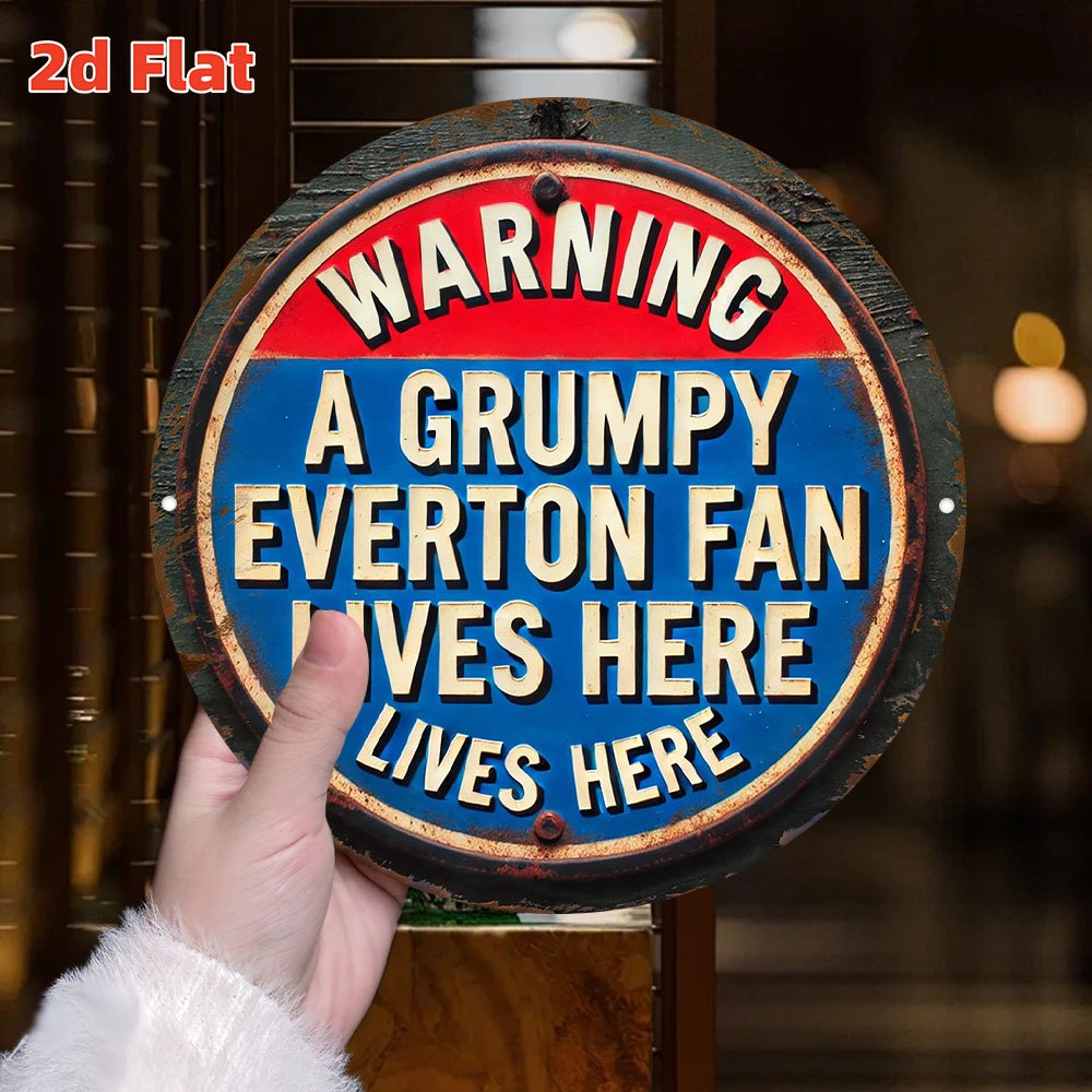 Everton FC Warning Sign - Offi - Outdoor Lighting Logo recension och pris