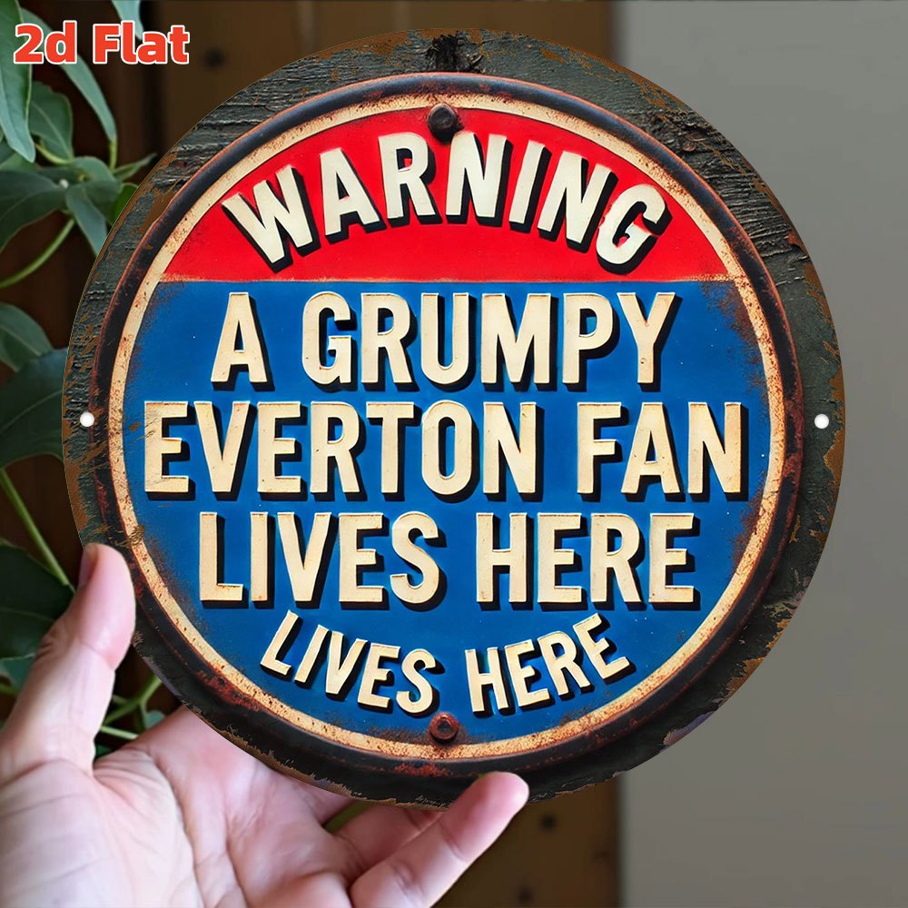 Everton FC Warning Sign - Offi - Outdoor Lighting Logo recension och pris