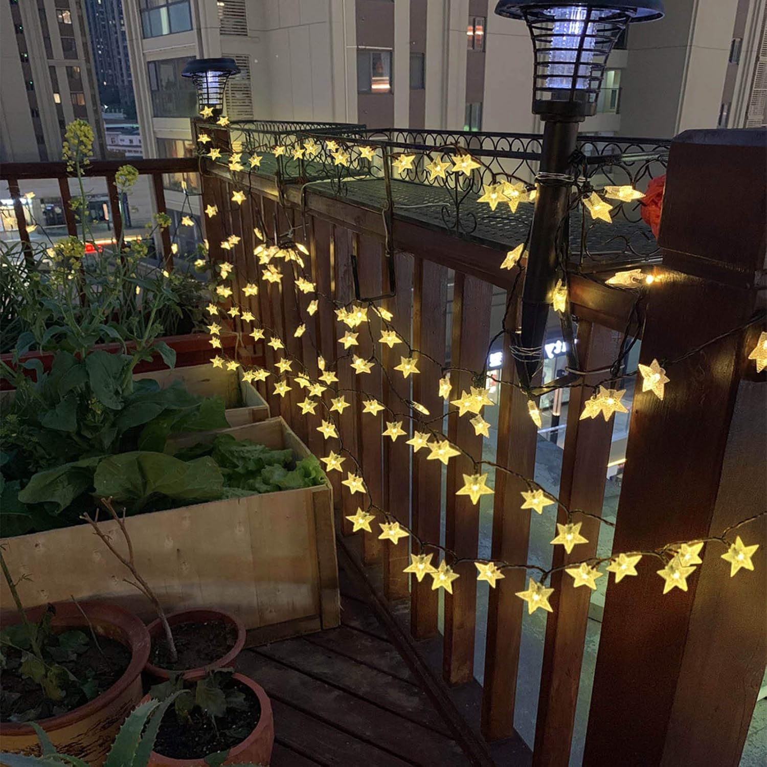50ft 120 LED Solar Star Fairy  - Outdoor Lighting For Patio recension och pris