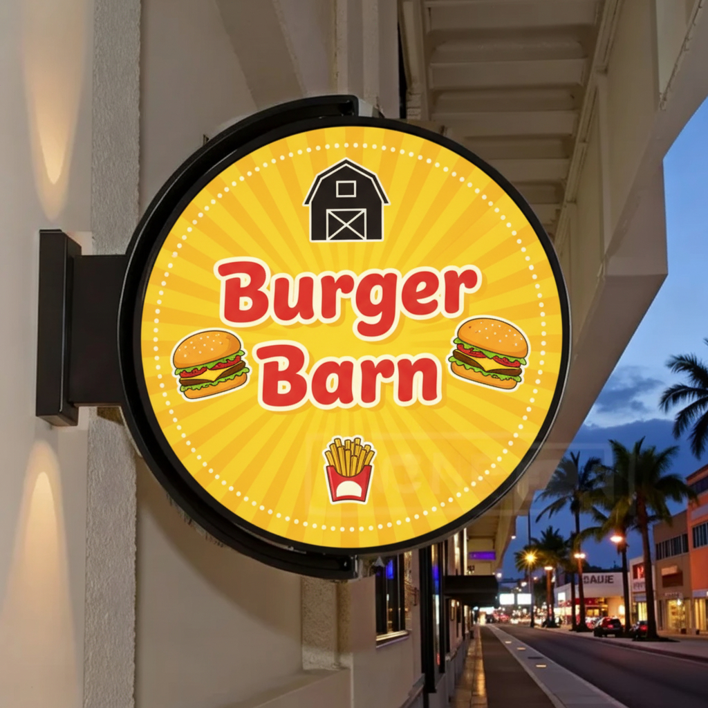 Custom Logo Rotating Light Box - Outdoor Lighting Logo recension och pris