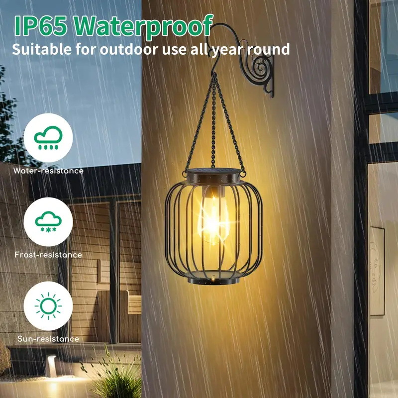 Solar Wrought Iron Lights Vint - Outdoor Lighting Pendant recension och pris