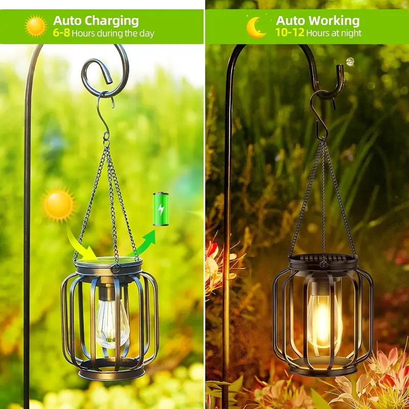 Solar Wrought Iron Lights Vint - Outdoor Lighting Pendant recension och pris