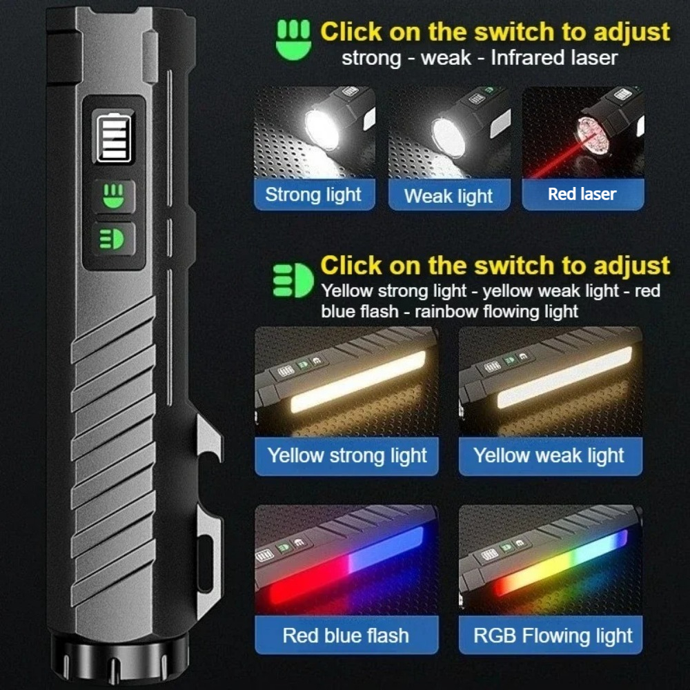 Multifunctional Strong Light L - Outdoor Lighting Rechargeable recension och pris