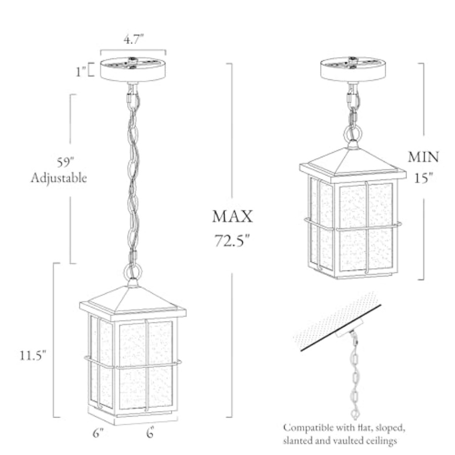 Outdoor Pendant Light Fixture, - Outdoor Lighting Pendant recension och pris