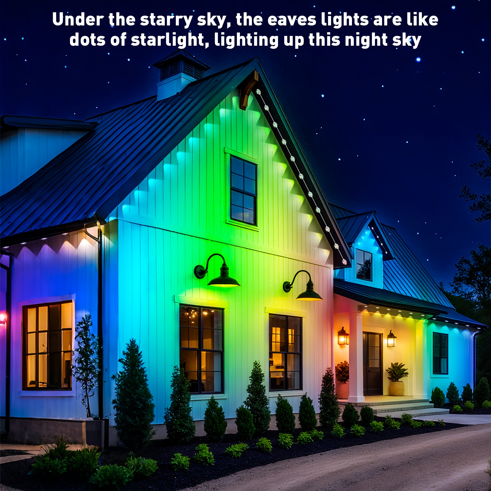 200FT Permanent Outdoor Lights - Outdoor Lighting Under Eaves recension och pris