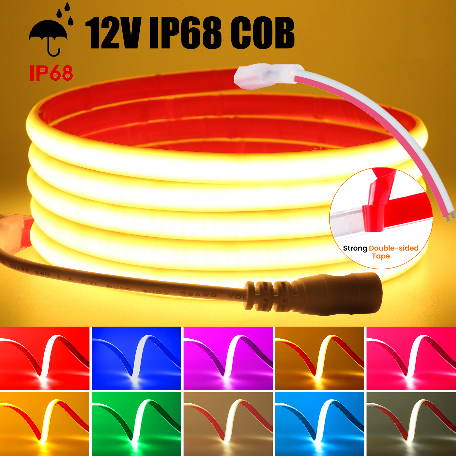 IP68 Waterproof COB LED Strip  - Outdoor Lighting Linear recension och pris