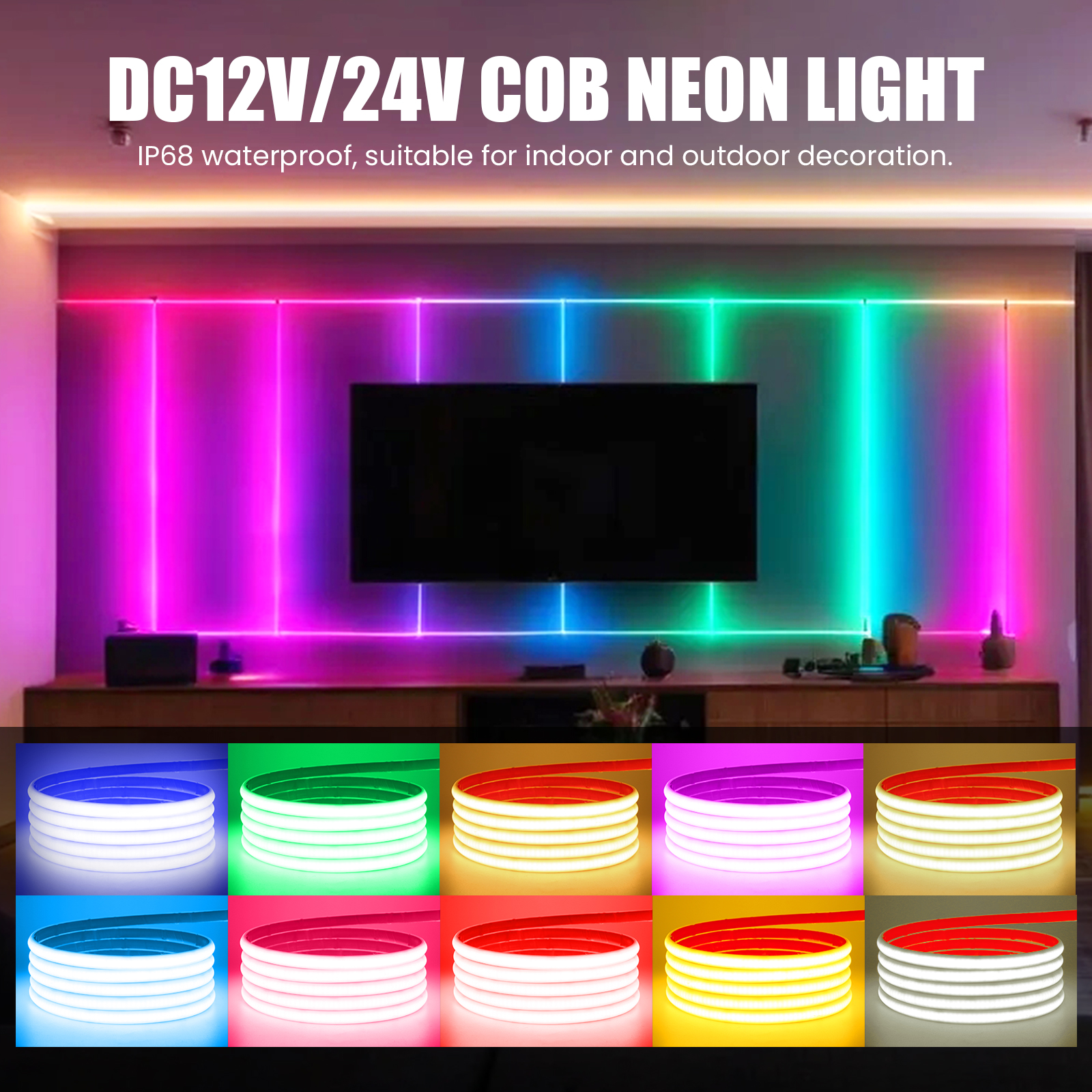 IP68 Waterproof COB LED Strip  - Outdoor Lighting Linear recension och pris