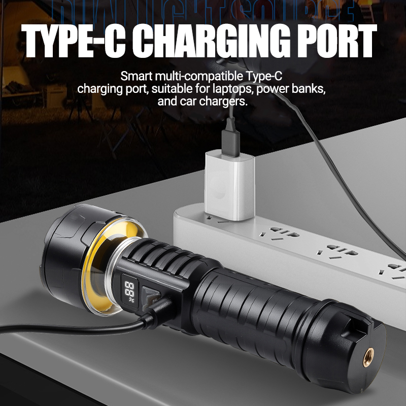 COB LED Flashlight Rechargeabl - Outdoor Lighting Rechargeable recension och pris
