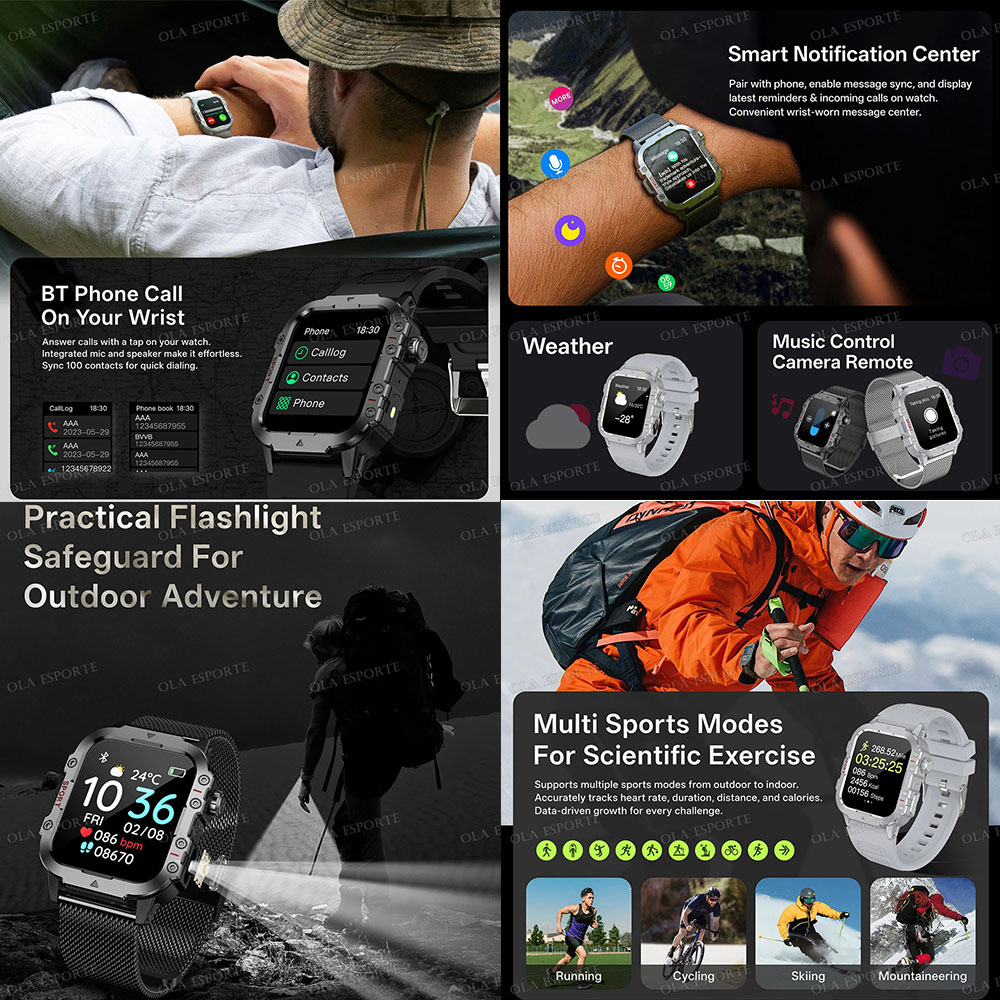 Military Outdoor Smart Watch M - Outdoor Lighting Track recension och pris