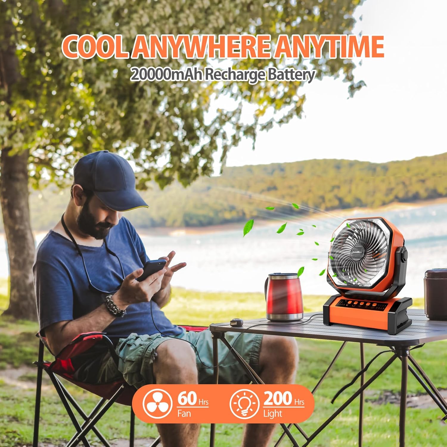20000mAh Rechargeable Camping  - Outdoor Lighting Garage recension och pris