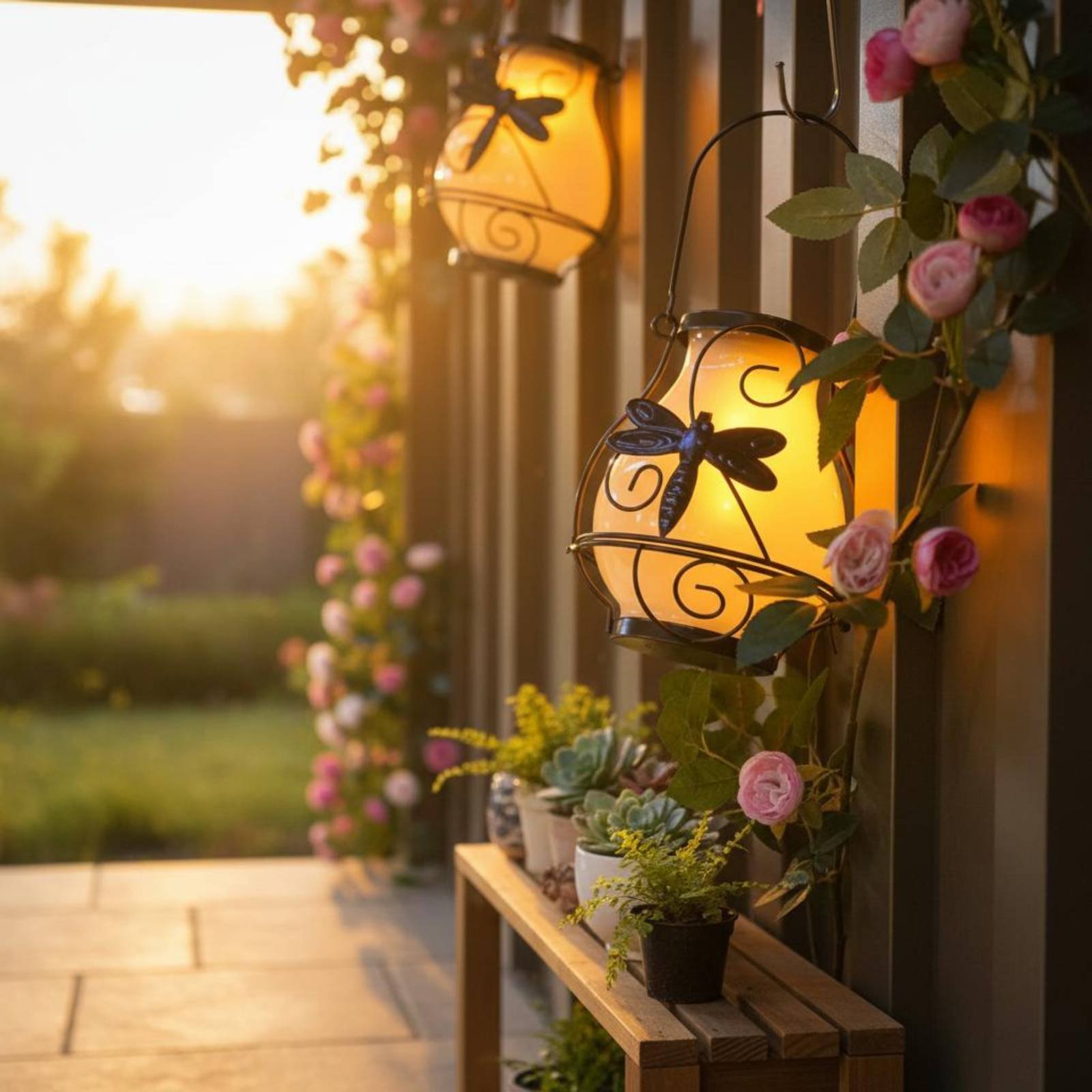 Solar Butterfly Lantern Waterp - Outdoor Lighting For Patio recension och pris