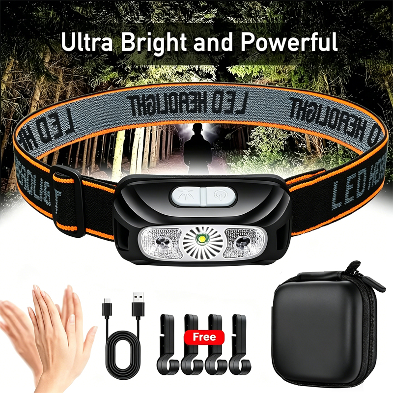 Strong Light Headlamp Portable - Motion Sensor Outdoor recension och pris