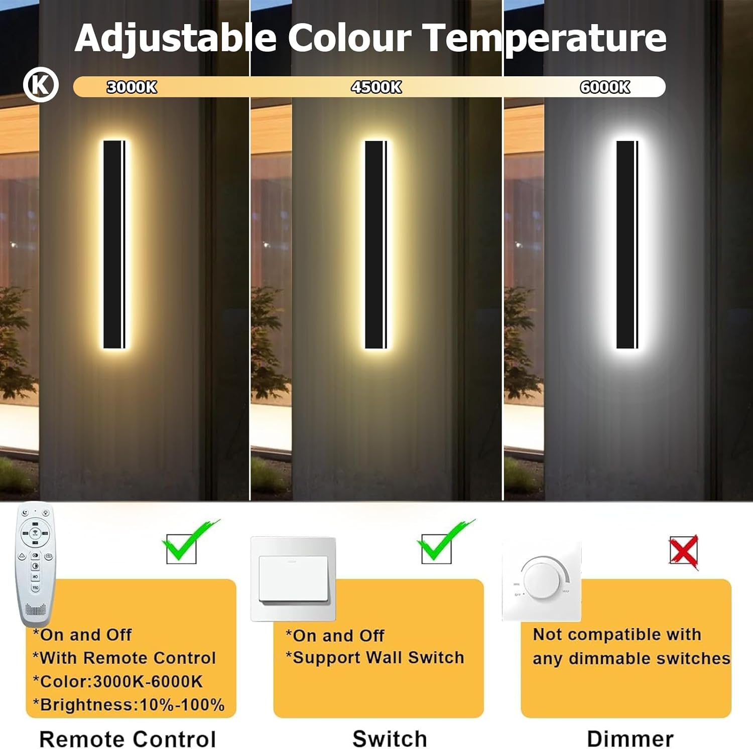 47inch 2pcs Modern Outdoor Wal - Outdoor Lighting Linear recension och pris