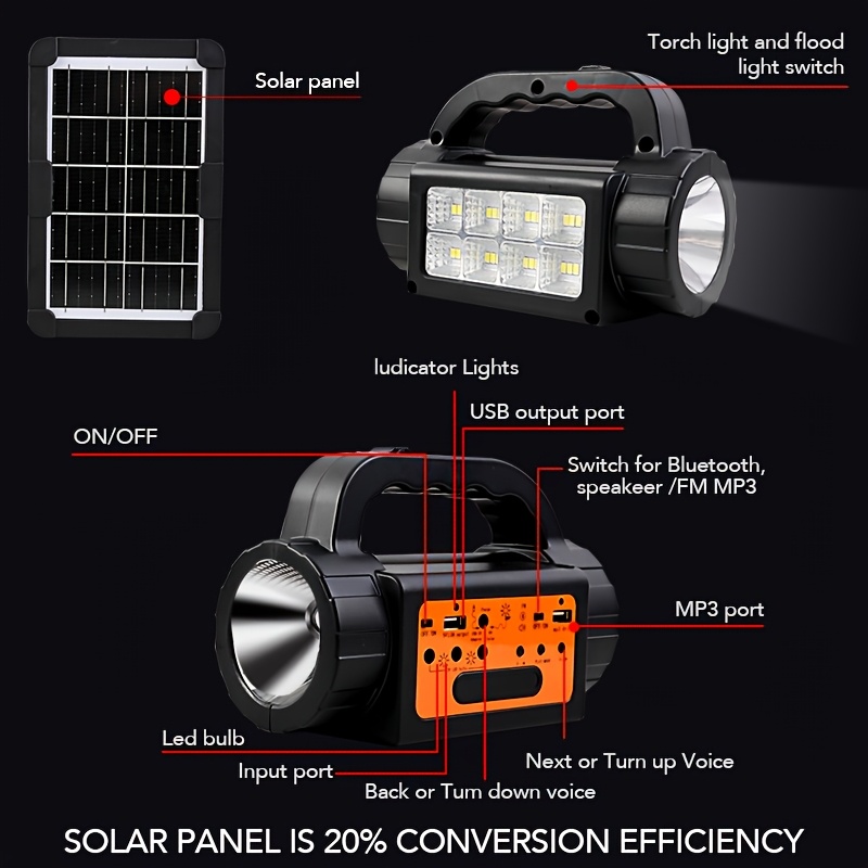 Solar Rechargeable Camping Lig - Outdoor Lighting Rechargeable recension och pris