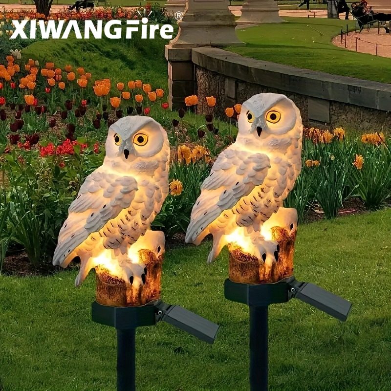 Solar Owl Statue Garden Light  - Outdoor Lighting For Patio recension och pris