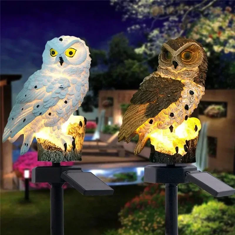 Solar Owl Statue Garden Light  - Outdoor Lighting For Patio recension och pris